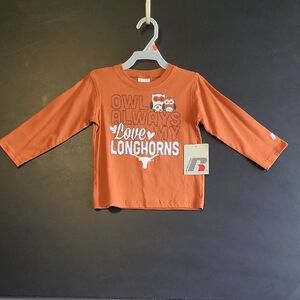 Russell Athletic Kids Burnt Orange Long Sleeve Tee